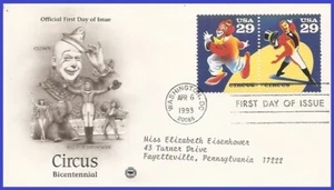 USA5 #2750 ADDR PCS ARTCRAFT FDC STR2  American Circus Clown - Picture 1 of 1