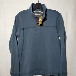 Jeremiah 1/4 Button Long Sleeve Shirt Size Small Blue - Picture 1 of 12