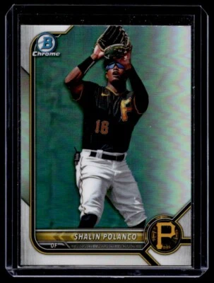 2021 Bowman Draft Baseball Chrome Refractor Shalin Polanco RC Pittsburgh Pirates - Image 1 of 2