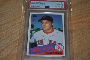 1985 TOPPS baseball ROGER CLEMENS RC graded PSA 8 NMMT boston RED SOX - Picture 1 of 4
