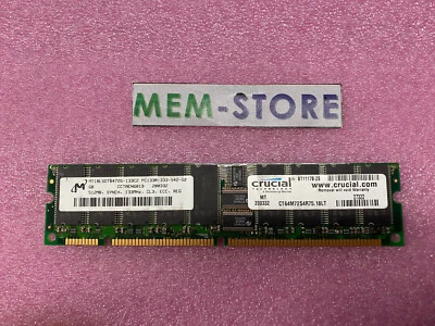 Micron 512MB MT18LSDT6472G-133C2 RDIMM PC133 ECC REG CT64M72S4R75.18LT - Image 1 of 2