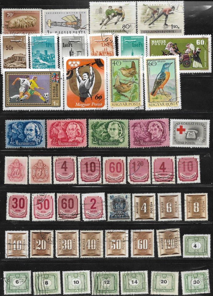 Hungary, 50 different, between #C88 & #J212, Issued 1951-1973, CV = $16.90 - Image 1 of 1