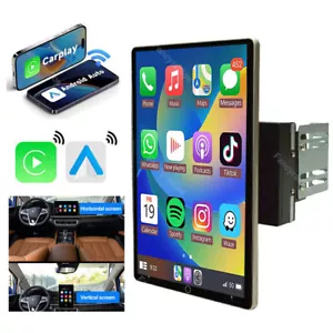 Double 2Din Rotatable 10.1'' Apple Carplay Android 13 Car Stereo Radio GPS Wifi - Picture 1 of 16