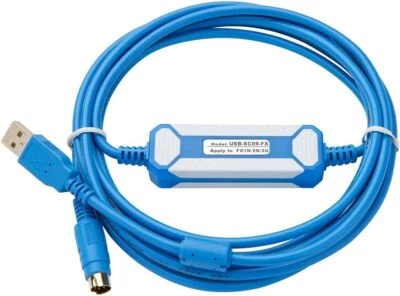 Cable de programación PLC USB-SC09-FX FX-USB-AW para Mitsubishi Series descarga de datos Foto 1 de 4