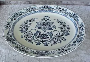 Wedgwood Mandarine blau und weiß Platte 16 3/4" x 14" Floral England markiert - Bild 1 von 11