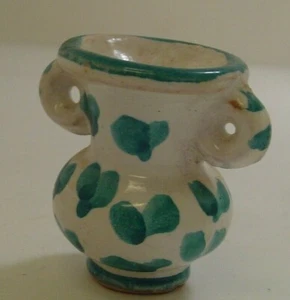 White & Blue small Ceramic flowerpot - Picture 1 of 1