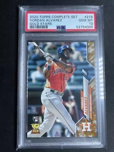 Yordan Alvarez 2020 Topps Serie 1 Set Completo Gold Stars 2 Coppe Rookie PSA 10 - Foto 1 di 2