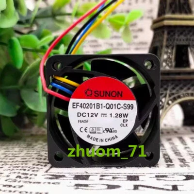 1PC SUNON EF40201B1-Q01C-S99 4020 DC12V 1.28W 4-Pin cooling fan - Image 1 of 4