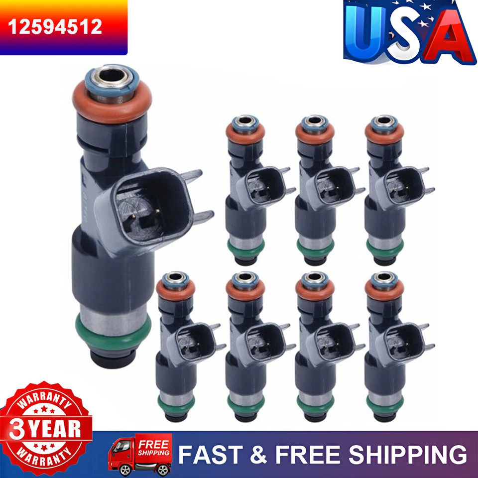 8x Inyector de combustible nuevo para Chevrolet Express 1500 Tahoe Avalanche GMC Savana 1500 Foto 1 de 4
