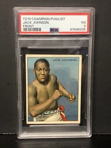 1910 T219 Honest Long Cut Front Facing Blue Jack Johnson PSA 3 VG - Picture 1 of 4