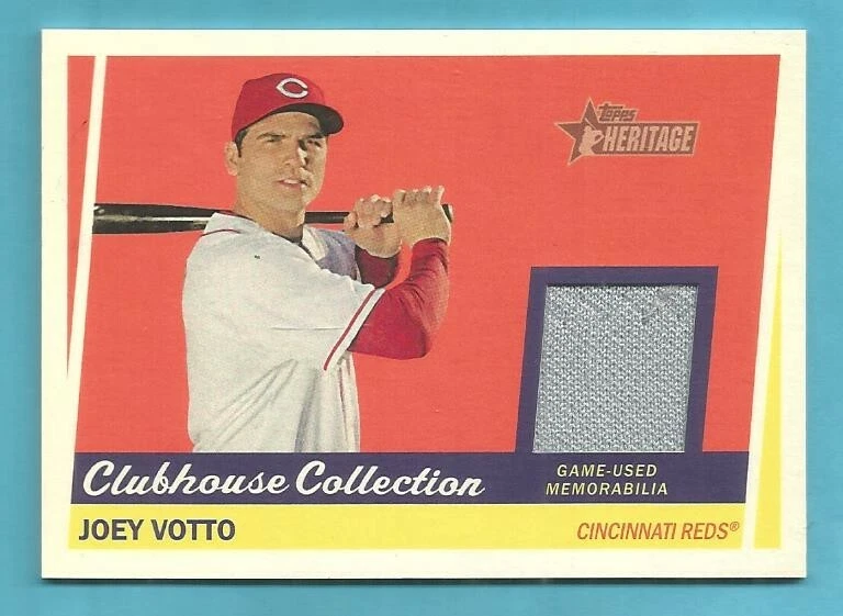 JOEY VOTTO 2016 Topps Heritage Clubhouse Collection Relics Game Jersey #JVO Reds - Image 1 of 1