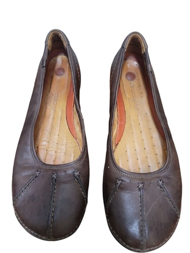 Scarpa da donna Clarks Unstructured Un Softwalk in pelle marrone slip on comoda