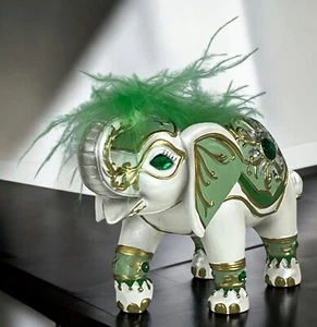The Hamilton Collection Elephants Of Good Fortune Fortune’s Smile Verde Blanco - Imagen 1 de 11