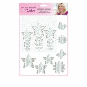Crafter's Companion Chloe Blooming Flowers Cut and Emboss Folder w/dies New - Picture 1 of 4