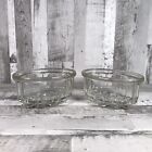 Pair of Thick Jelly Moulds Heavy Clear Glass Sturdy Thick Molds Kitchen Tools