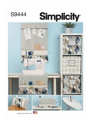 SIMPLICITY 9444 CREATIVE SPACE DECOR Sewing Pattern STORAGE IRONING BOARD COVER - Image 1 of 4
