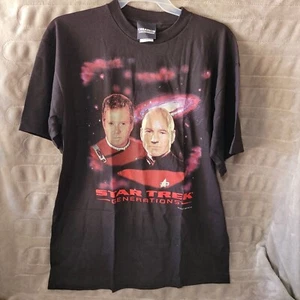 Vintage 90s Star Trek Generations T-Shirt 1994 Size XL Captain Picard Vtg  Promo - Picture 1 of 8
