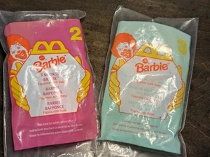2 McDONALDS BARBIE GLÜCKLICHES MEAL SPIELZEUG; 1996 ENGELPRINZESSIN BARBIE, #3, Rapunzel #2 - Bild 1 von 7