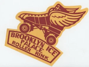 Etiqueta de pista de patinaje sobre ruedas Brooklyn Ice Palace 1930-50 de colección EVN3 - Imagen 1 de 2