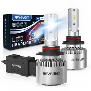 Bevinsee 9005 HB3 LED Headlight Bulbs High Low Beam Fog Lamp 6000K 60W Mini Size - Picture 1 of 8