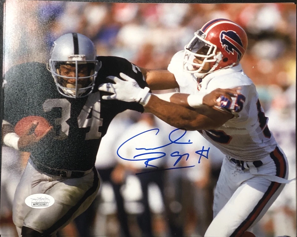 Foto autografada autografada por Cornelius Bennett 8x10 Buffalo Bills JSA CERTIFICADO DE AUTENTICIDADE - Imagem 1 de 1