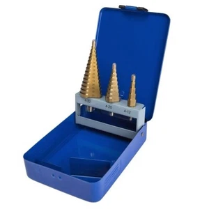 3-teiliges HSS Stufenbohrer Set im Koffer 4-32 mm - 20504 - Bild 1 von 1