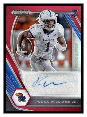 POOKA WILLIAMS 2021  PRIZM RED AUTOGRAPH /199 KANSAS AUTO - Image 1 of 2