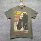 Bob Marley T-Shirt Small Green Uprising World Tour 1980 80s Concert Merch Tee
