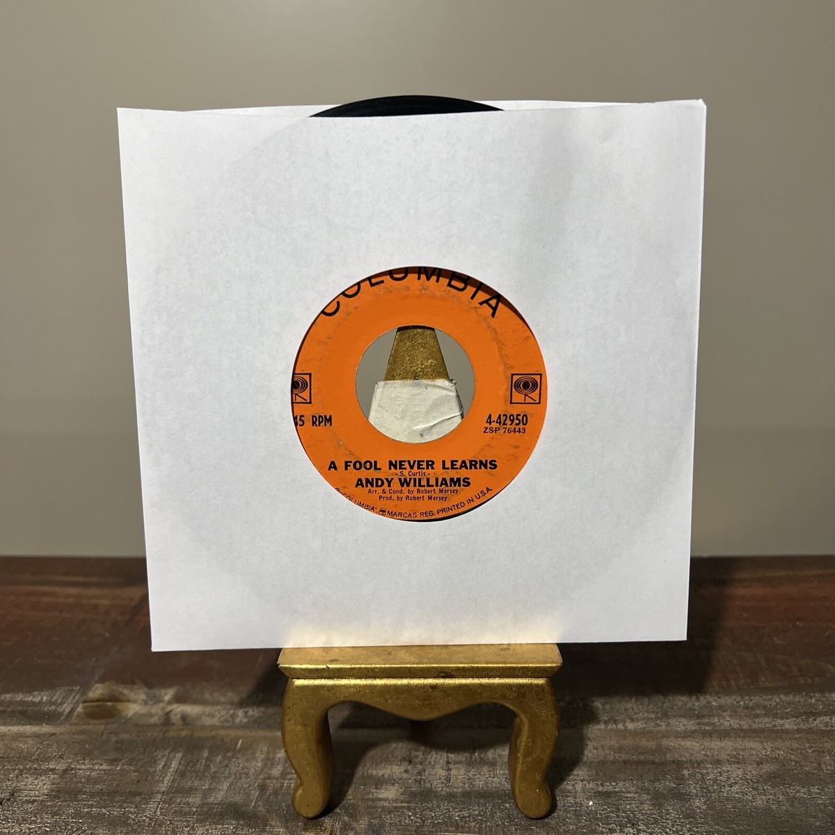 Andy Williams Excellent (EX) Sleeve 45 RPM Vinyl Records for