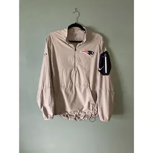 NFL New England Patriots men's 1/4 zip gray pullover windbreaker size large - Picture 1 of 6