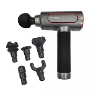 LCD Massage Gun Handheld Deep Tissue Percussion Muscle Massager 20 Speed 6 Heads - Picture 1 of 8