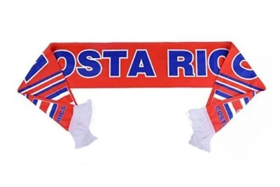 Costa Rica National Team Soccer Scarf - Costa Rican Fútbol Polar Fleece Kit Gift - Image 1 of 3