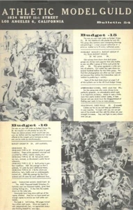 Athletic Model Guild Booklet Bulletin 54 1957. Vintage Male Beefcake Brochure - Picture 1 of 2