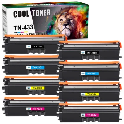 Toner Cartridge for Brother TN433 TN433BK HL-L8260cdw L8360cdw MFC-L8610cdw lot - Image 1 of 4