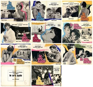 LE ORE NUDE SET FOTOBUSTE 10 PZ. MANIFESTO PODESTA' RIZ ORTOLANI 1964 LOBBY CARD - Foto 1 di 12