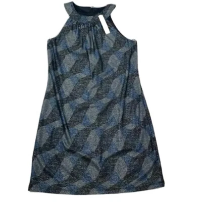 Elie Tahari Briggite Blue Shimmer Print Cocktail Dress - size 6 - retail $298 Foto 1 de 4