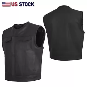 HL11659SPT Low Rise Short Torso Black Club Style Vest (Cow Leather) - Bild 1 von 7