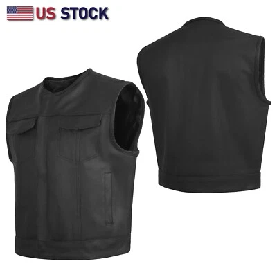 HL11659SPT Low Rise Short Torso Black Club Style Vest (Cow Leather) - Image 1 of 4