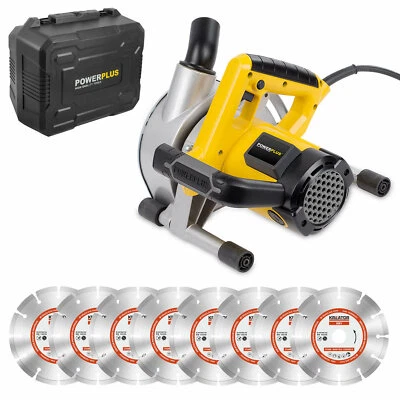 Mauernutfräse 1800 W 2+ 6 Diamanttrennscheiben Mauerfräse Wandfräse Schlitzfräse - Bild 1 von 4