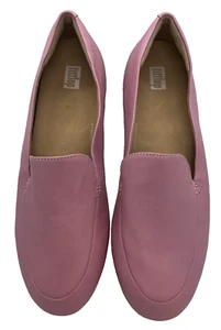 Fitflop LENA Rose/Pink Soft Napa Leather Flat Loafers Women Size US 9 Display - Picture 1 of 8