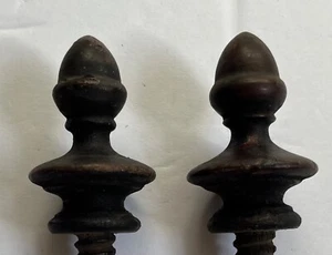 Antique Wood FINIAL TURNED CLOCK/FURNITURE ORIGINAL FINISH FINIAL! - Picture 1 of 12