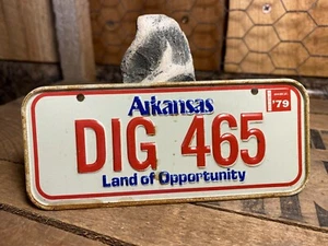Vintage Wheaties Cereal Miniature Bike Metal State License Plate ~ Arkansas - Picture 1 of 2