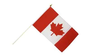 Canada 12"x18" Handheld Mini Flag w/ Wood Stick - Bundle of 3 - Parade - Picture 1 of 1