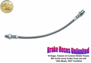 REAR STAINLESS BRAKE HOSE Chevrolet Malibu 1966 1967 - Picture 1 of 2