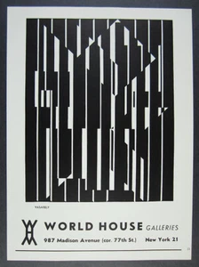1961 Victor Vasarely artwork World House Galleries vintage print Ad  - Picture 1 of 1