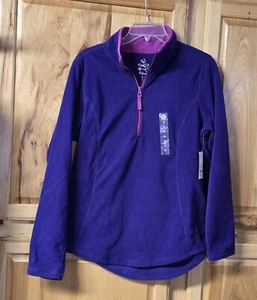 MADE FOR LIFE Dark Purple Sweatshirt Pullover 1/4 Zip Size Medium NWT JcPenney - Picture 1 of 4