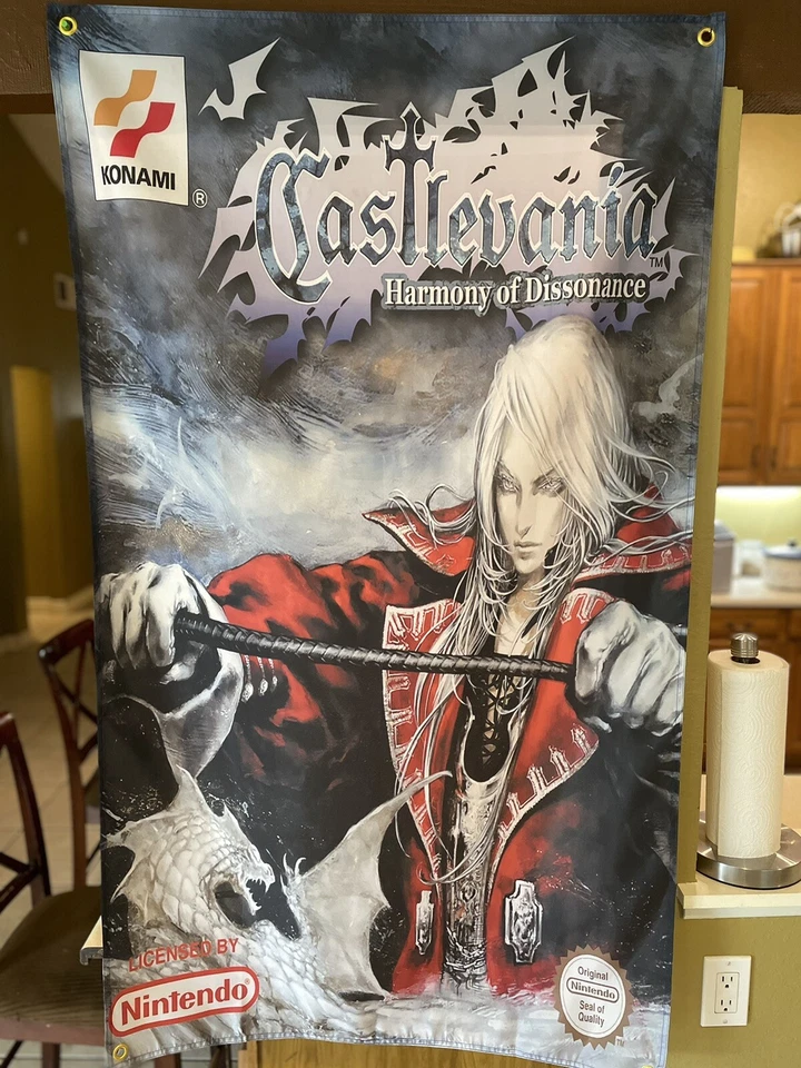 Castlevania Harmony of Dissonance 5' Flag Banner Nintendo Game Boy Advance 2002 - Image 1 of 3
