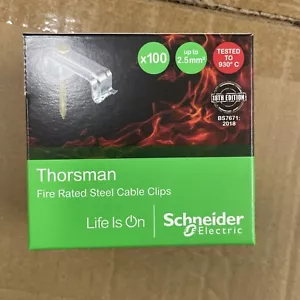 SCHNEIDER THORSMAN ISM99955. 2.5mm T&E FIRE RATED STEEL CLIPS BOX Of 100 - Picture 1 of 2