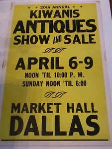 VINTAGE MARKET HALL DALLAS POSTER - INK/PAINT - 22" X 14" - Picture 1 of 2