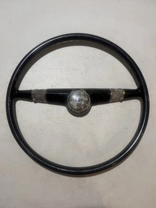 1949 49 Chevrolet Chevy Fleetline Deluxe steering Wheel BLACK Lowrider OEM - Picture 1 of 24